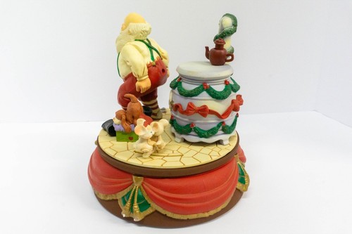 Vintage Santas Best Animated Music Box Christmas Santa Claus Wind Up Decor 1993 - Picture 6 of 18