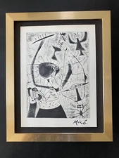 🔥 Joan Miro | Vintage 1983 Signed Colorful Print | Mounted and Framed