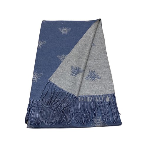 WINTER WARMER Reversible Thick Long Bumble Bee Print Fashion Scarf Blanket Wrap - Picture 7 of 12