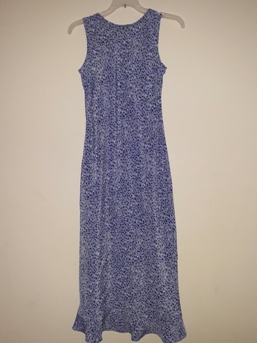 LIMITED TOO JUNIORS LADIES BLUE LONG DRESS SIZE 12 JUNIORS POLYESTER FLORAL - Picture 3 of 3