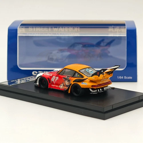 SW 1:64 Dragon Ball RWB 993 911 Racing Sports Red Model Diecast Metal Car - Picture 5 of 6