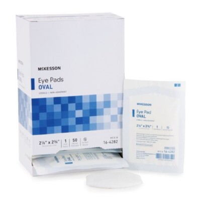 McKesson Eye Pad, 2-1/8 X 2-5/8 Inch, Sterile, Case of 600,