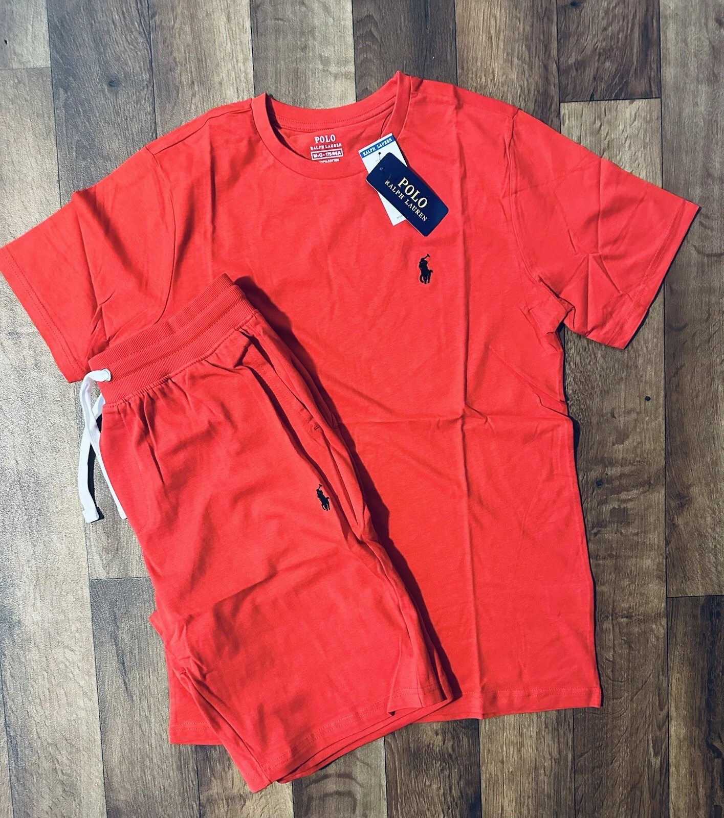 Polo Ralph Lauren Men’s T-shirt & Shorts Set Red/Blue Logo size Medium