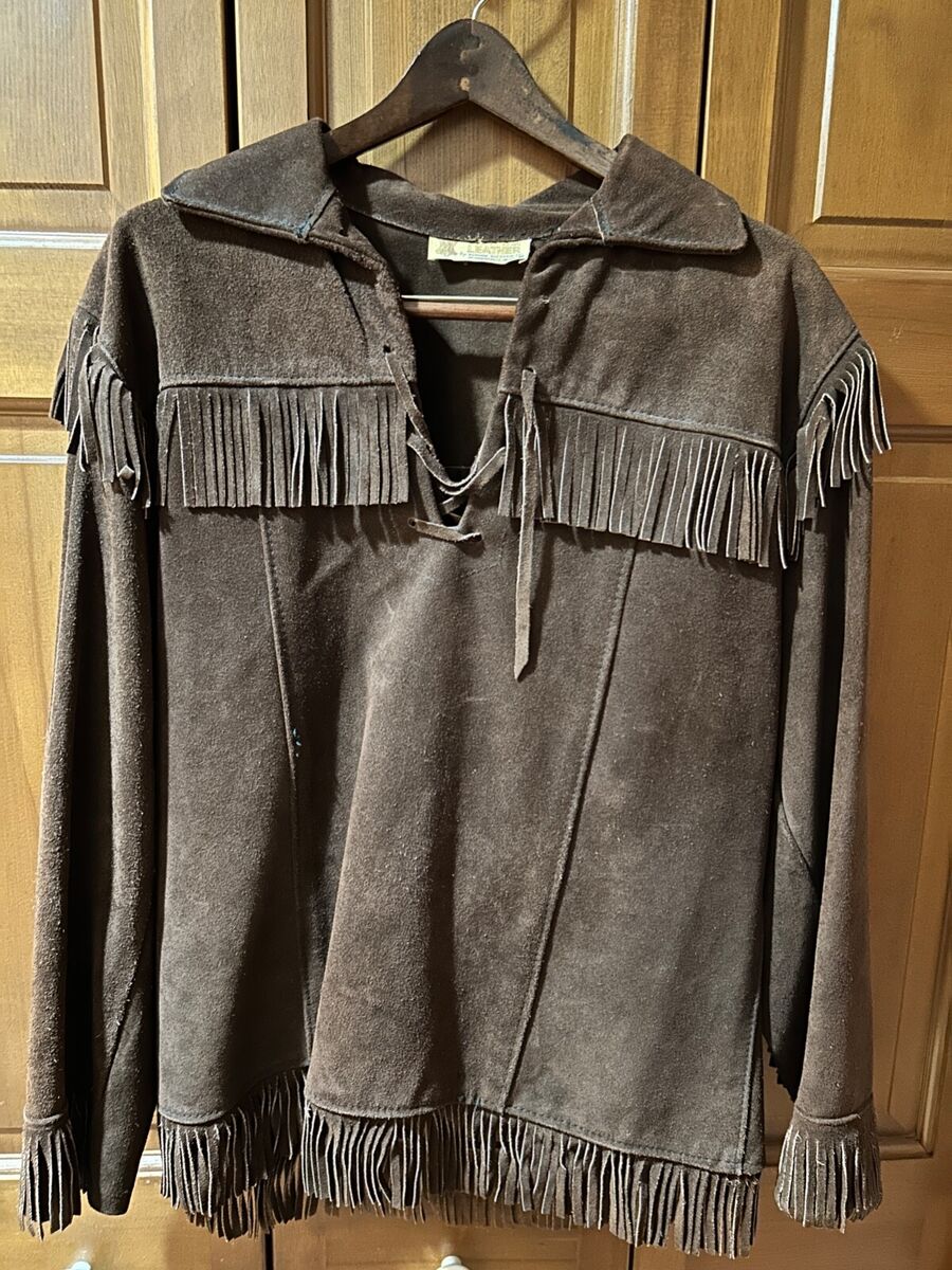Vintage Berman Buckskin Cow Hide Suede Leather Fringe Jacket Vintage Berman Buckskin Cow Hide Suede Leather Fringe Jacket