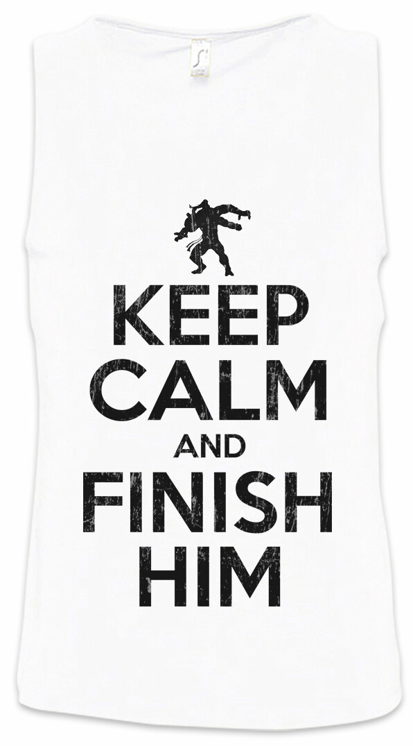 ALTRA Canotta uomo Keep Calm And Finish Him Mortal Fun Raiden Kombat Goro Shao