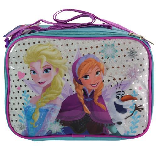 Lunch Bag Insulated + Shoulder Strap Disney Frozen Elsa Ana Olaf New