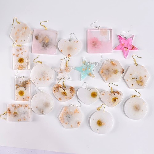 6pcs Silicone Molds Set for Resin Jewelry Making Earrings Pendant Necklace Craft - Picture 7 of 8