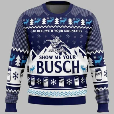 Show Me Your Busch Ugly Christmas Sweater