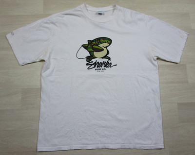 Vintage Y2K Sharka Surf Co T-Shirt Men's (L) Crazy Shirts Surfing Beach Guam