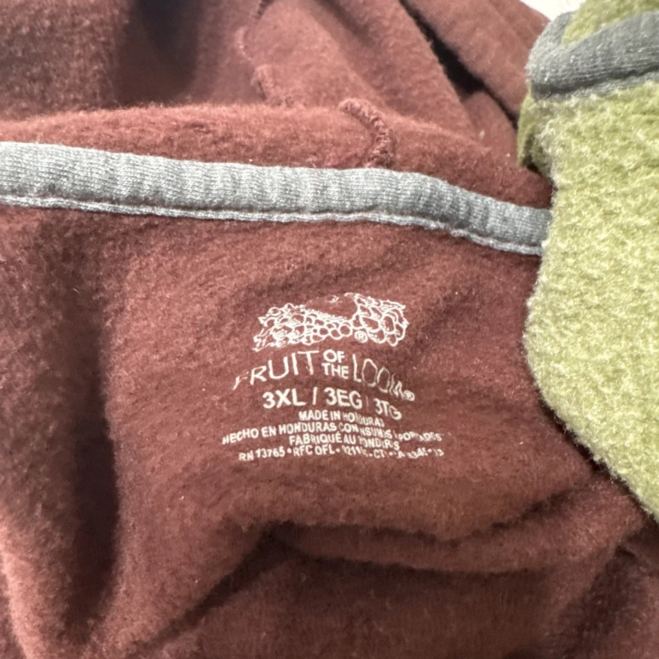 Sudadera con capucha Fruit Of The Loom para hombre talla 3XL lote de 3 cremallera completa azul verde borgoña Foto 4 de 4