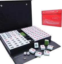 Chinese Mahjong Game Set - 146 Medium Size Tiles 1.3Inch with Instructions - Pro