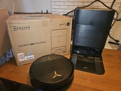 ECOVACS DEEBOT X9 PRO Omni Robot Vacuum and Mop 16600Pa Black Tested Working