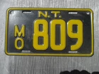 1990s Northern Territory Outback BUS MO-809 aluminium license plate