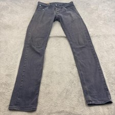 Dondup Jeans Mens 31 Gray Straight Leg Cotton Grunge Motorcycle Made in Italy