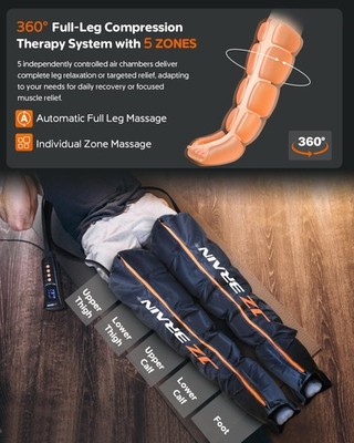 JZBRAIN FE-7221 AIR COMPRESSION LEG MASSAGER FULL LEG COMPRESSION