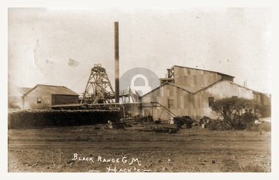Black Range Gold Mine �Hacks� c1908 Western Australia RPPC Photo Postcard COPY