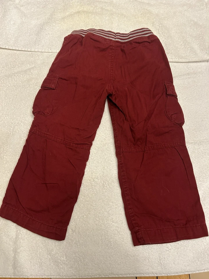 Hannah Anderson Boys Size 4 Cargo Pants Lightly Lined With Elastic Waist - Image 3 of 4