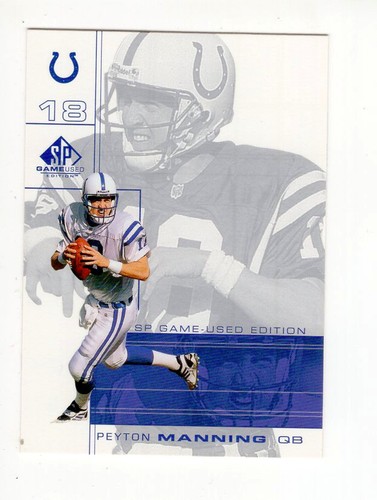 2001 SP Game Used Peyton Manning (HOF) #38 Colts Free Shipping
