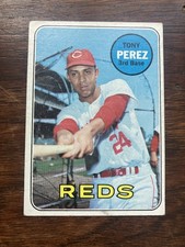 1969 Topps Baseball Card #295 Tony Perez HOF Cincinnati Reds EX