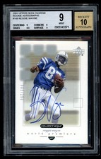 2001 UD Ovation Reggie Wayne Rookie On Card Autograph Auto 5/250 BGS 9/10 Colts. rookie card picture