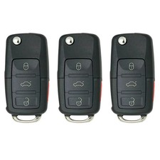 3 X 2011-2016 Volkswagen / 4-Button Remote Flip Key / 5K0837202AE / NBG010180T /