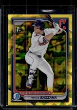 2024 Bowman Draft Sapphire Travis Bazzana Chrome Refractor Yellow 1st #/75
