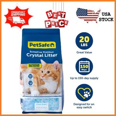 NEW PetSafe ScoopFree Premium Crystal Litter Fresh Scent 20lb bag Blue FREESHIPP