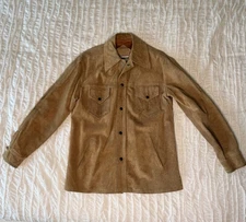 Vintage 70s McGregor Leather Suede Western Cowboy Jacket, Size 40 Made In Brasil