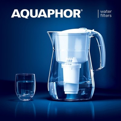 AQUAPHOR Wasserfilter Provence - 4,2L Filterkrug - inkl.1 x A5 Kartusche, weiß