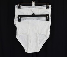 Hanes 4 PACK Mens Ultimate Tagless Comfort Flex Brief Underwear White Size M