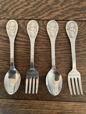 Vintage Tommee Tippee Winnie the Pooh Flatware Child  s Forks Spoons Japan