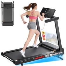Laufband für Zuhause Elektrisch Klappbar mit 18% Steigung Automatisch bis 180KG