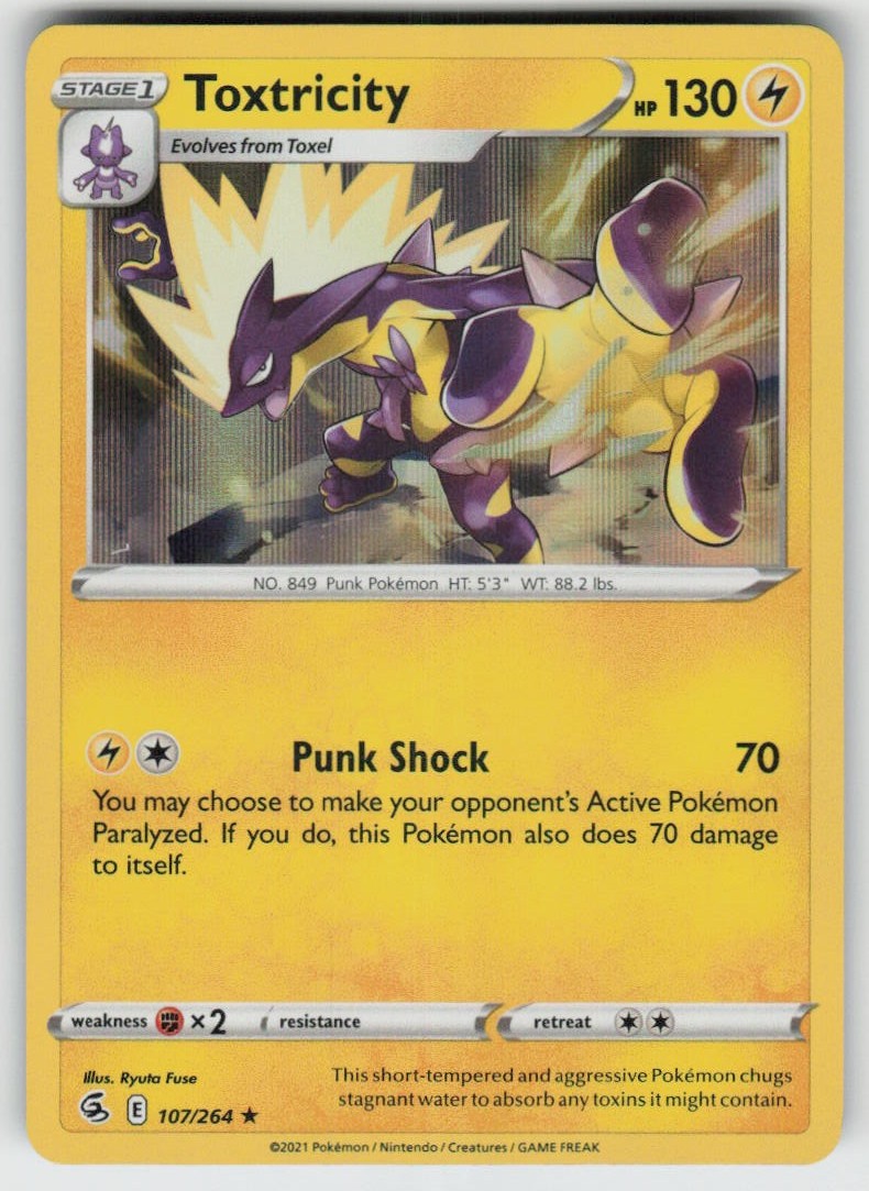 Toxtricity (107) 107/264 Holo Rare SWSH08: Fusion Strike