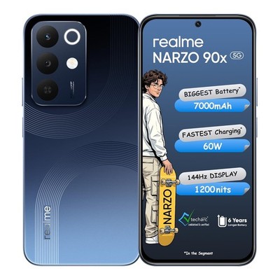 Realme Narzo 90x 5G Marine Blue 4GB 128GB 7000mAh + 60W Battery Global Version