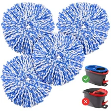 4 Pack RinseClean Spin Mop Head Spin Mop Refills Compatible with O Ceda Rinse...