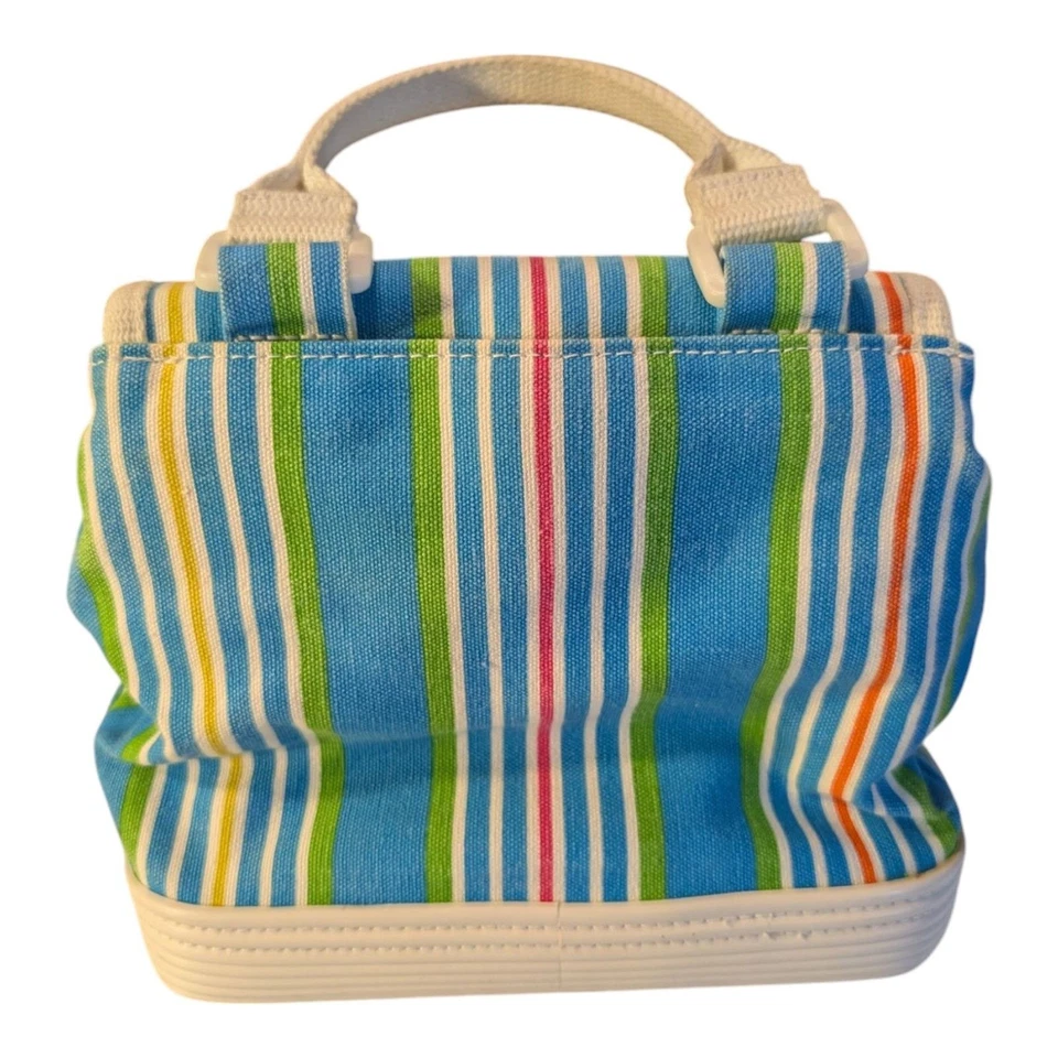 Liz by Liz Claiborne Mini Tote HandBag Top Handle Multi Pockets Rubber Bottom - Image 2 of 4