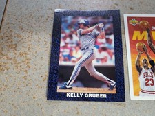 Kelly Gruber Toronto Blue Jays Dark Blue Border Glossy Oddball OVERSIZE WOW