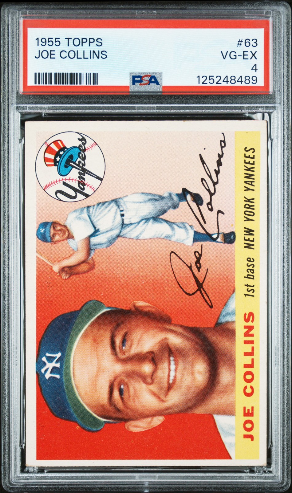 1955 TOPPS #63 JOE COLLINS PSA 4