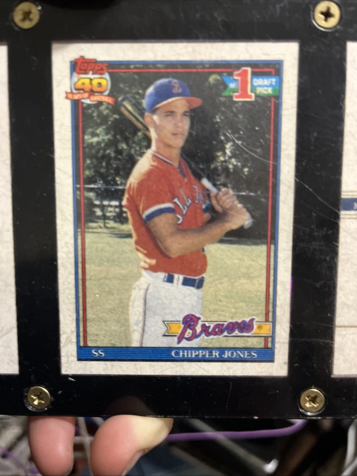 Authentic Chipper Jones 3 Card Plaque, Autographed , Numbered, And Certified! - Image 3 of 4