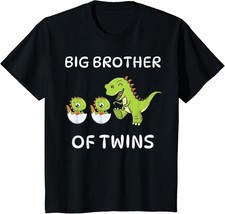 Kids I'm Going To Be A Big Brother Of Twins Dino T-Shirt