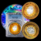 1999 American Silver Eagle PCGS MS 69 🎯 RARE Double Sided Target Toned 🎯