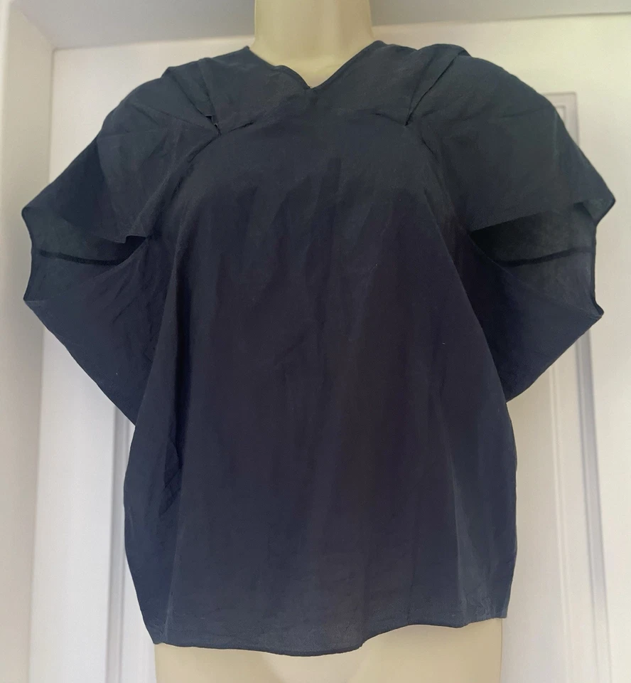 Cos Women’s Black Top Size XS Silk Blend VGC Worn Once - Image 4 of 4