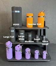 Pill Bottle Chapstick Keychain Container Various Sizes. Roll Quarter Holder