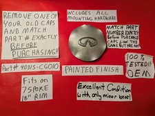 ✅ OEM 03-05 INFINITI FX35 FX45 CENTER CAP for 18" 7 SPOKE RIM HUBCAP 40315 CG010