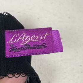 L&rsquo;Agent by Agent Provocateur Clementina Plunge black yellow & pink bra, 36C.