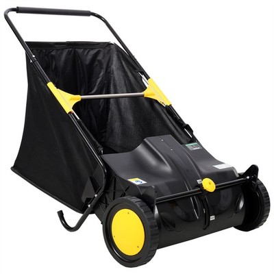 Push Lawn Sweeper 21'' Collector 3.5 cu.ft Collection Bag Adjustable Brush Height