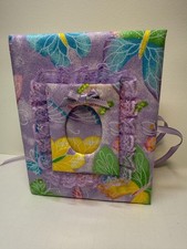 Lavender Butterfly Photo Album -Holds 100 4x6 Photos - Handmade
