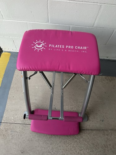 Pilates Pro Chair Pink Life's a Beach Inc Includes Side Sculpting Handles DVDs