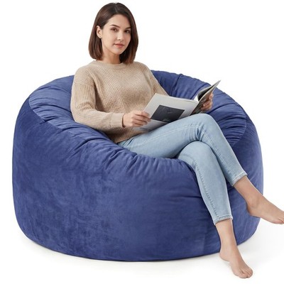 Yagamo 4Ft Bean Bag Chair For Adults/Teens Large Bean Bag Filling Memory Foam