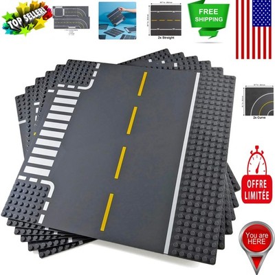 Building Block Baseplates - 6  Roads for Creative Playtime Adventures
